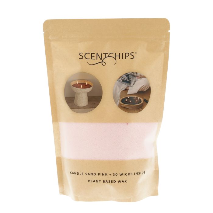 500g candle sand included in Scentchips by Parks Shell Clay White Bowl & Pink Candle Sand Kit 500g