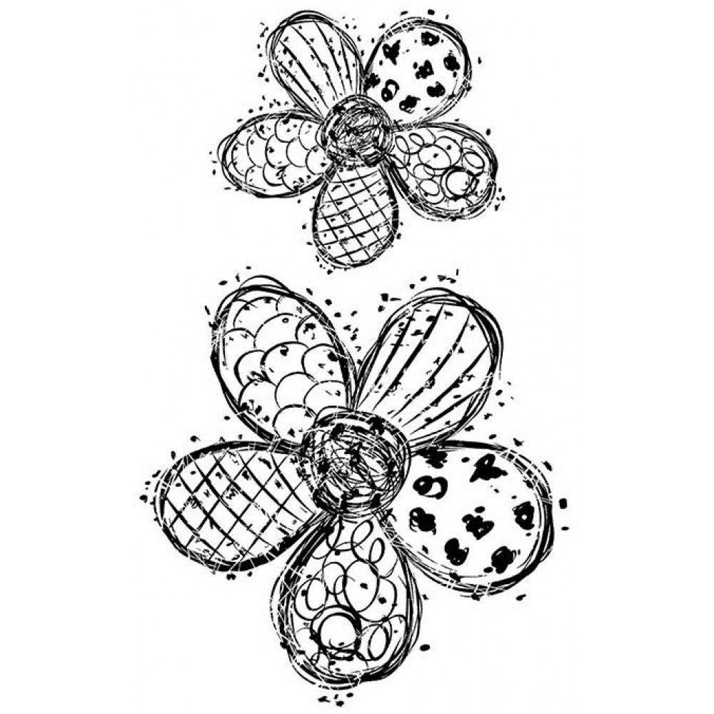Stamp Addicts Fifi's Flowers 2 x Cling Mounted Rubber Stamps