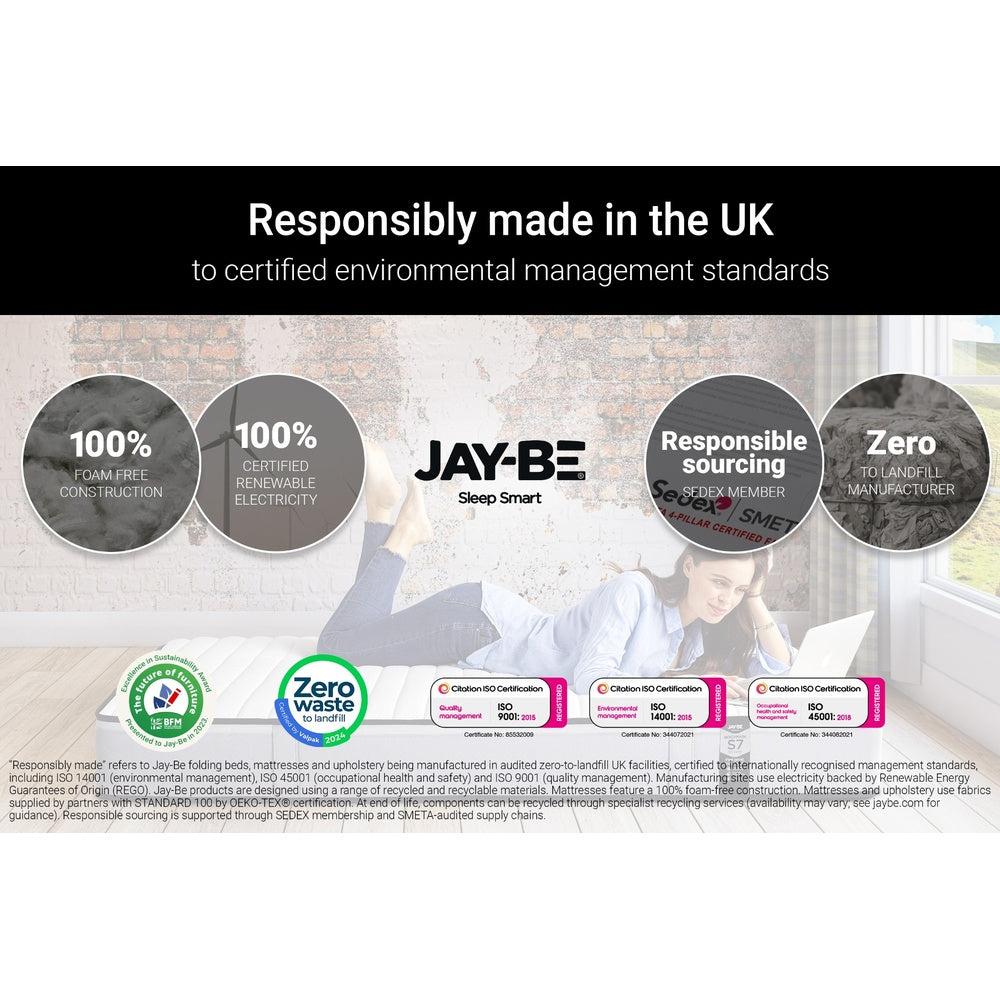 Jay-Be Benchmark S7 Tri-brid Memory Micro Pocket Sprung Mattress – King