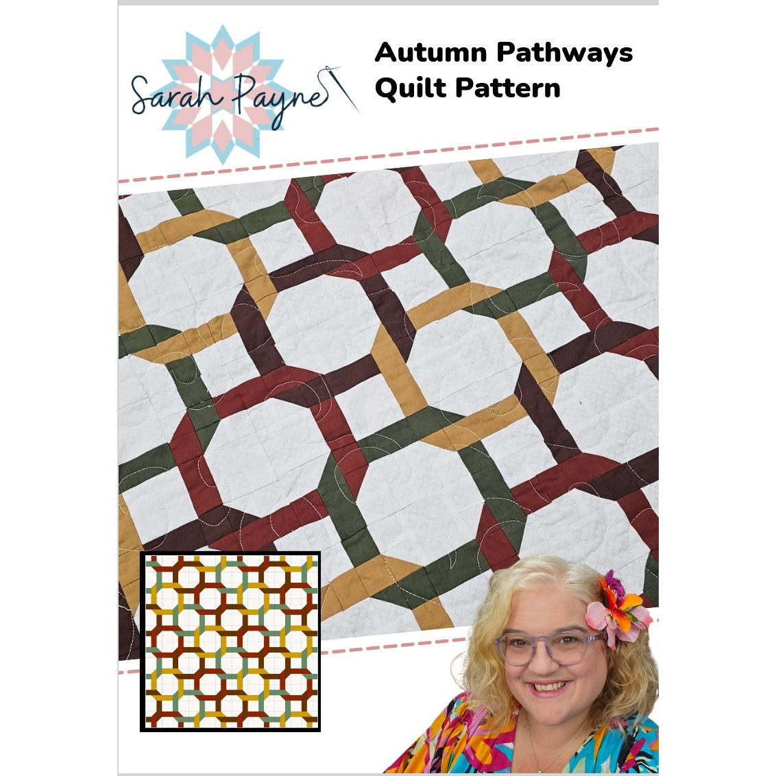 Sarah Payne Autumn Pathways A4 Quilt Pattern