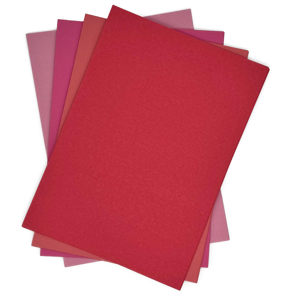 Craft Artist Cordinations Canvas Soft Pinks Card Pack - 40 Sheets - 4 Colours, 10 of each