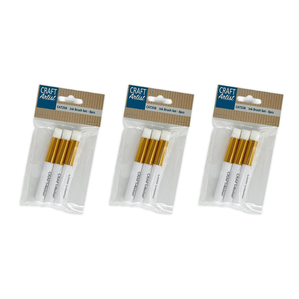 Craft Artist Ink Brush Set - 9 Brushes Total