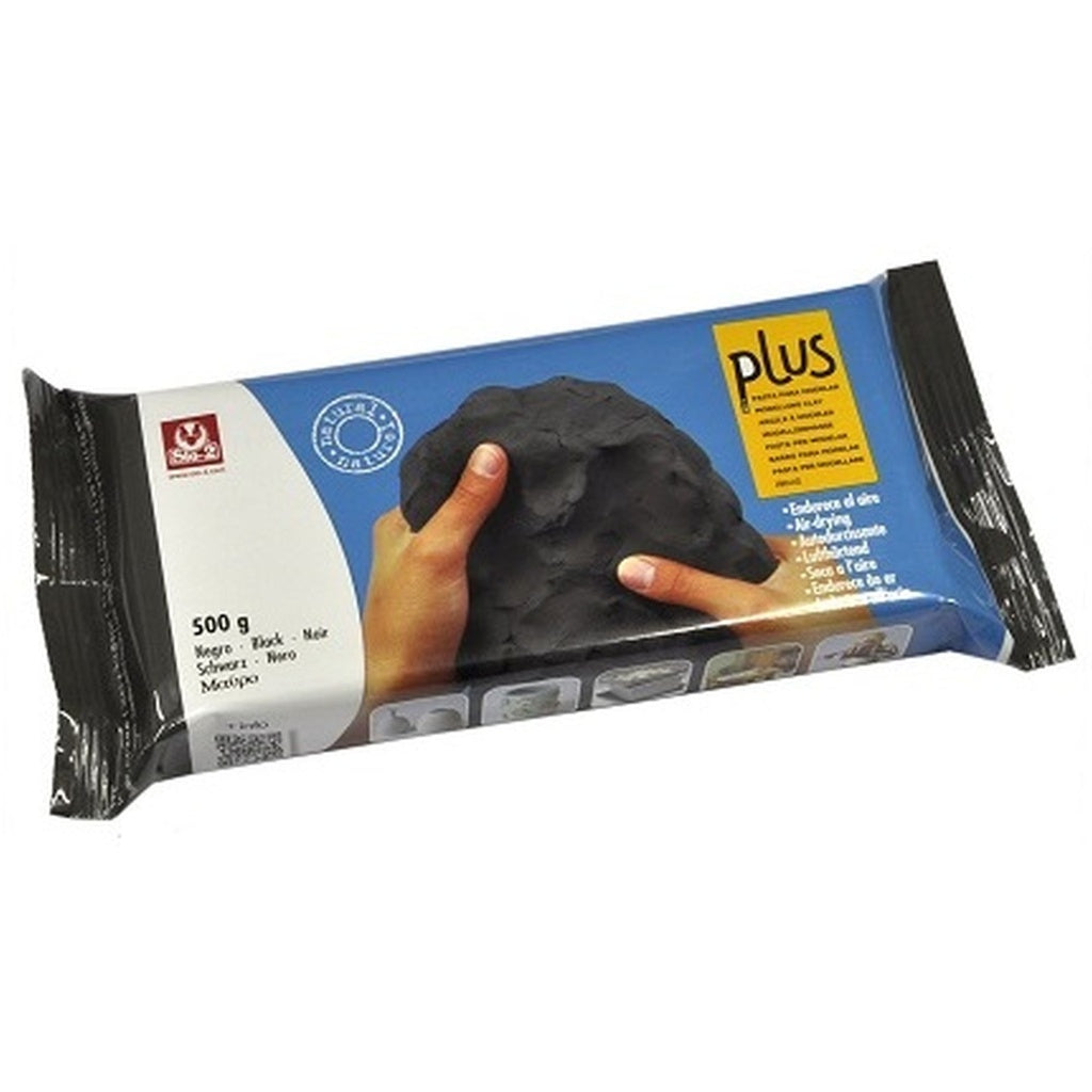 SIO 2 PLUS Black Natural Self-hardening Clay (500g)