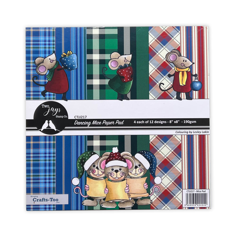 Two Jays Christmas Mice - 8 x 8" Deluxe Paper Pad