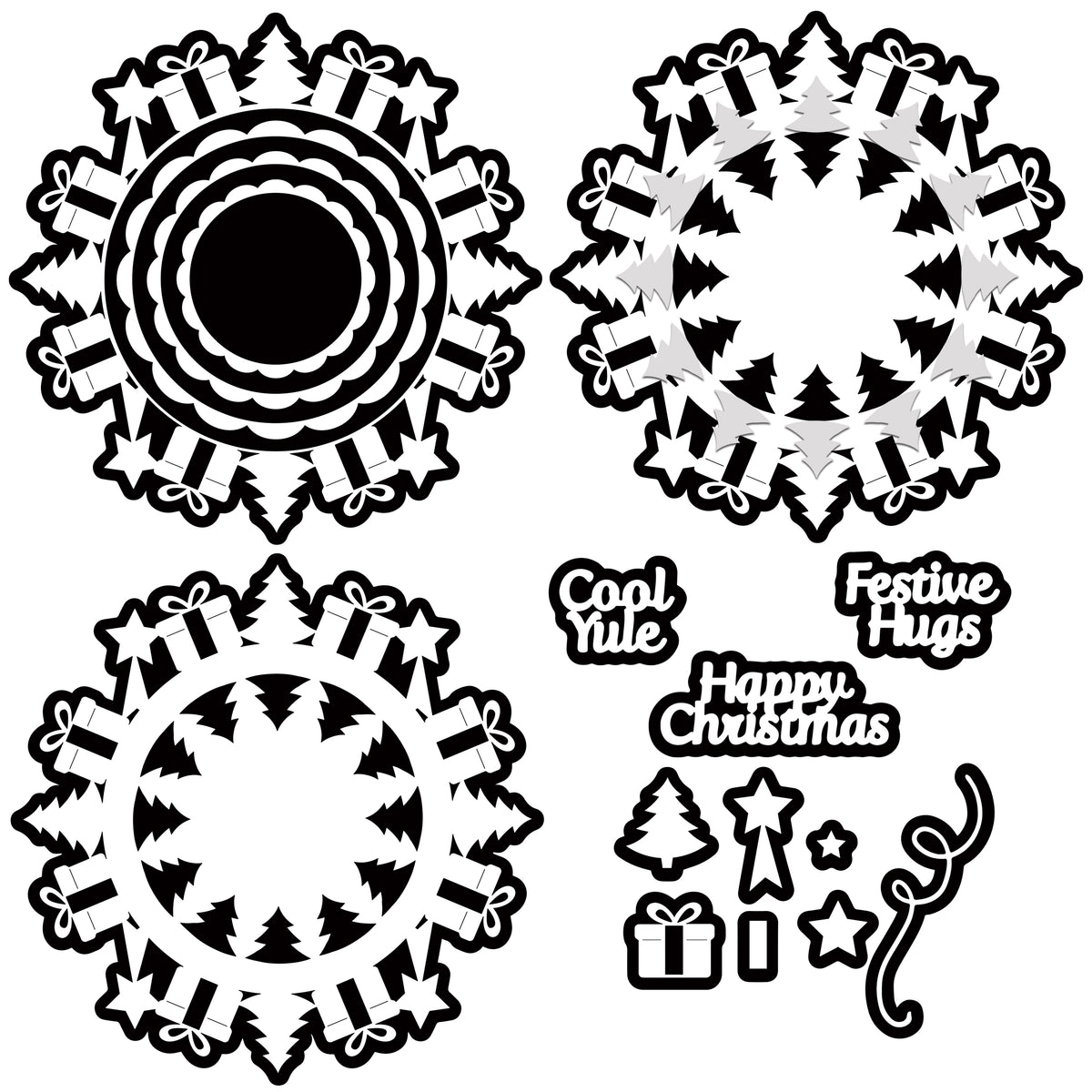 The Crafty Witches Christmas Doily SVG Files