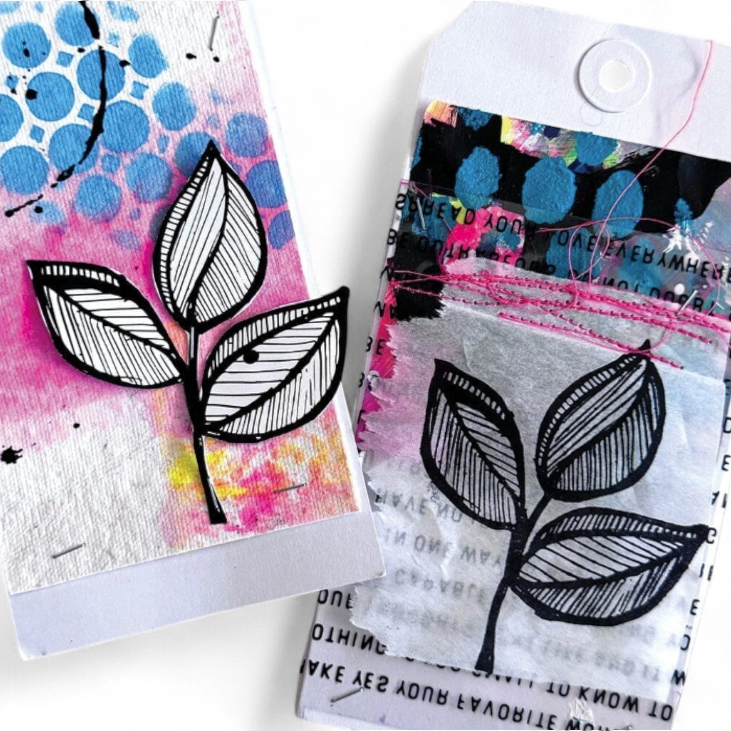 Dina Wakley MEdia Rubber Stamps - Phone Doodles