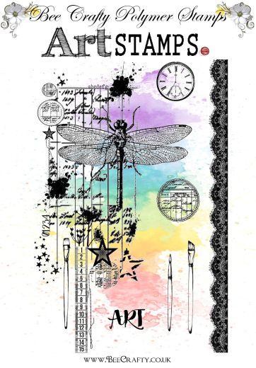 Bee Crafty Art Stamps - Dragonfly Art
