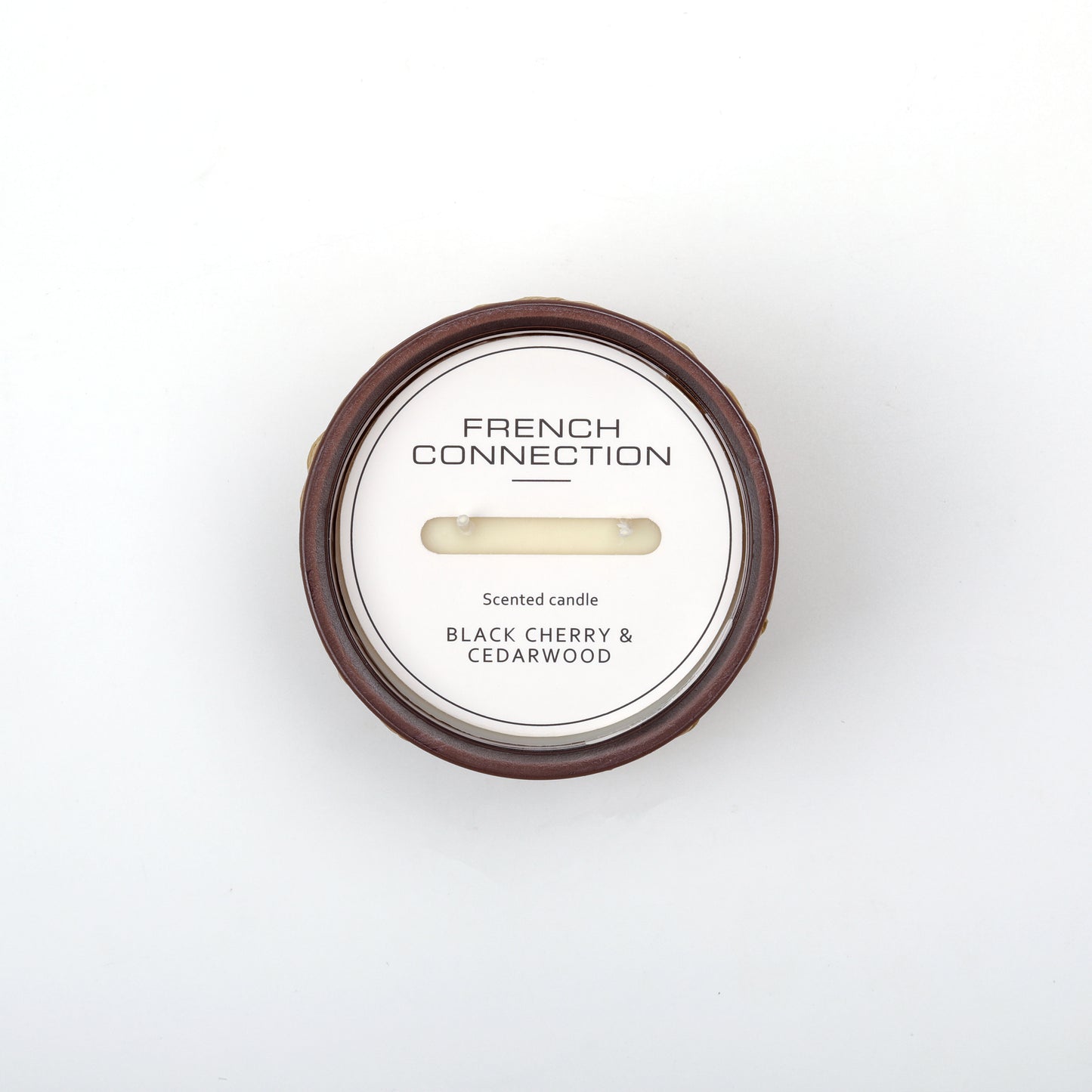 French Connection Woven Detail Luxury Candle 425g - Over 55 hours burn time