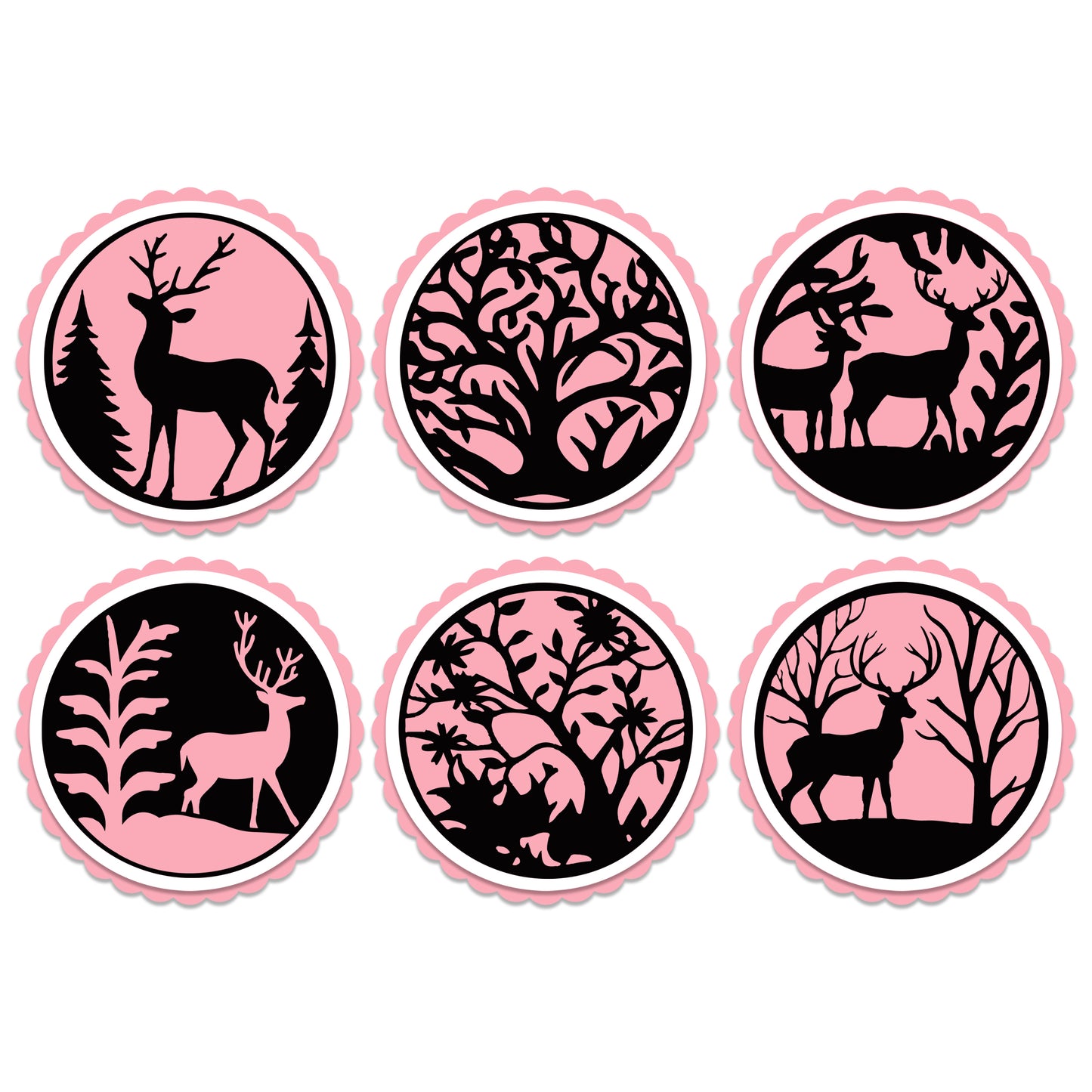 The Crafty Witches Festive Circular Toppers SVG Files