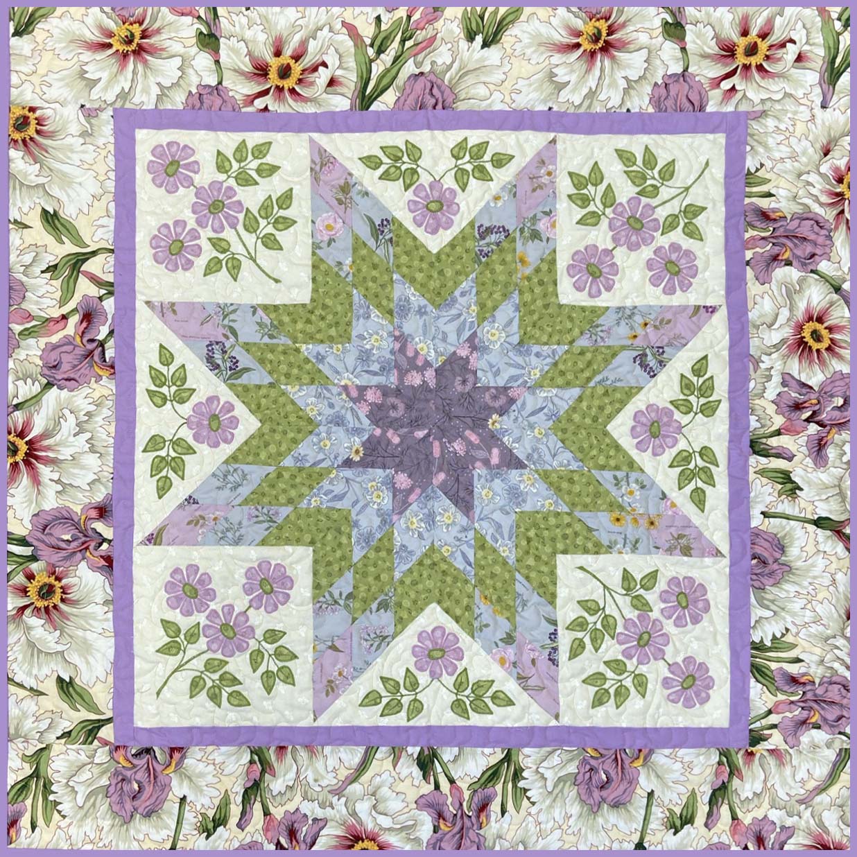 Quilter's Trading Post Floral Lone Star Quilt Pattern