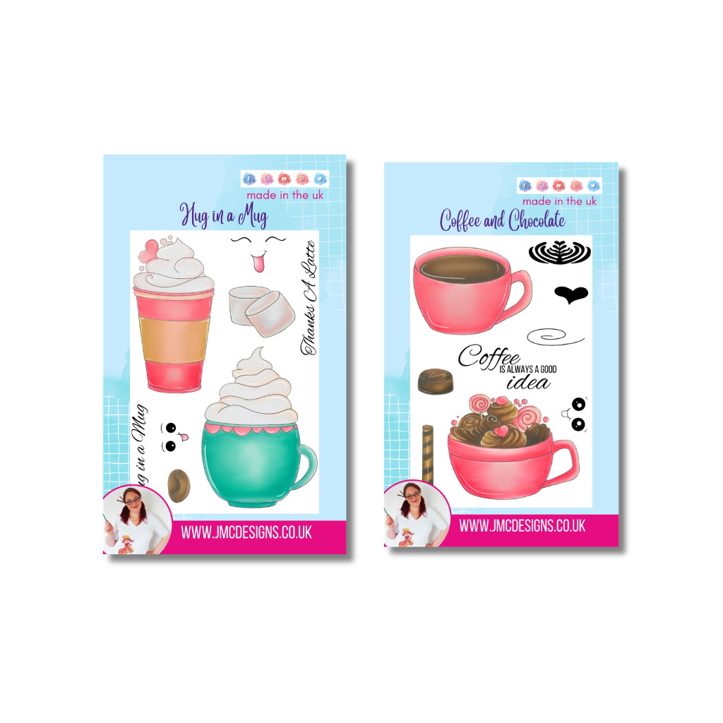 JMC Designs Set of 2 A6 Hug in a Mug Stamp Sets