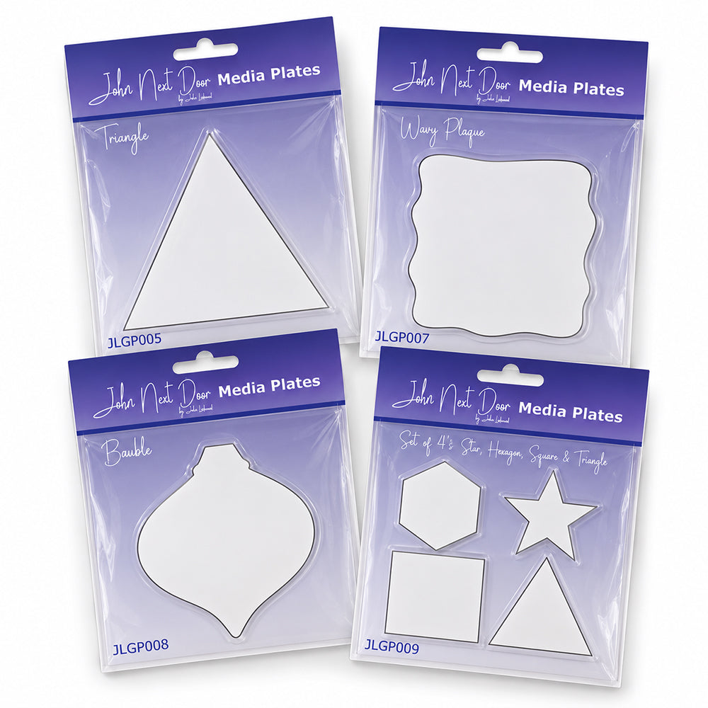 John Next Door Christmas Media Plate Shapes - Plaque, Bauble, Shapes & Tree