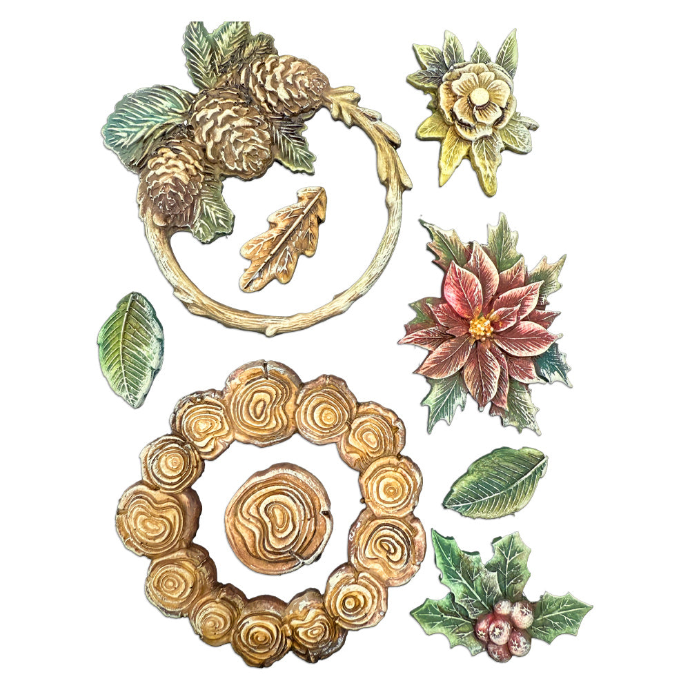 Stamperia Winter Magic Christmas Garlands A5 Silicon Mould