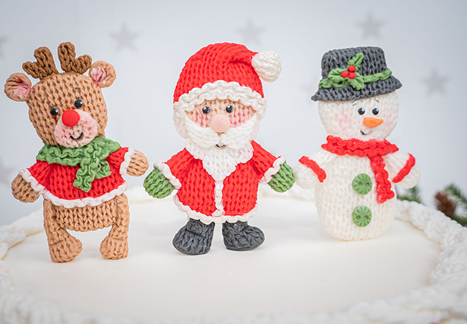 Karen Davies Sugarcraft Knitted Christmas Silicone Mould