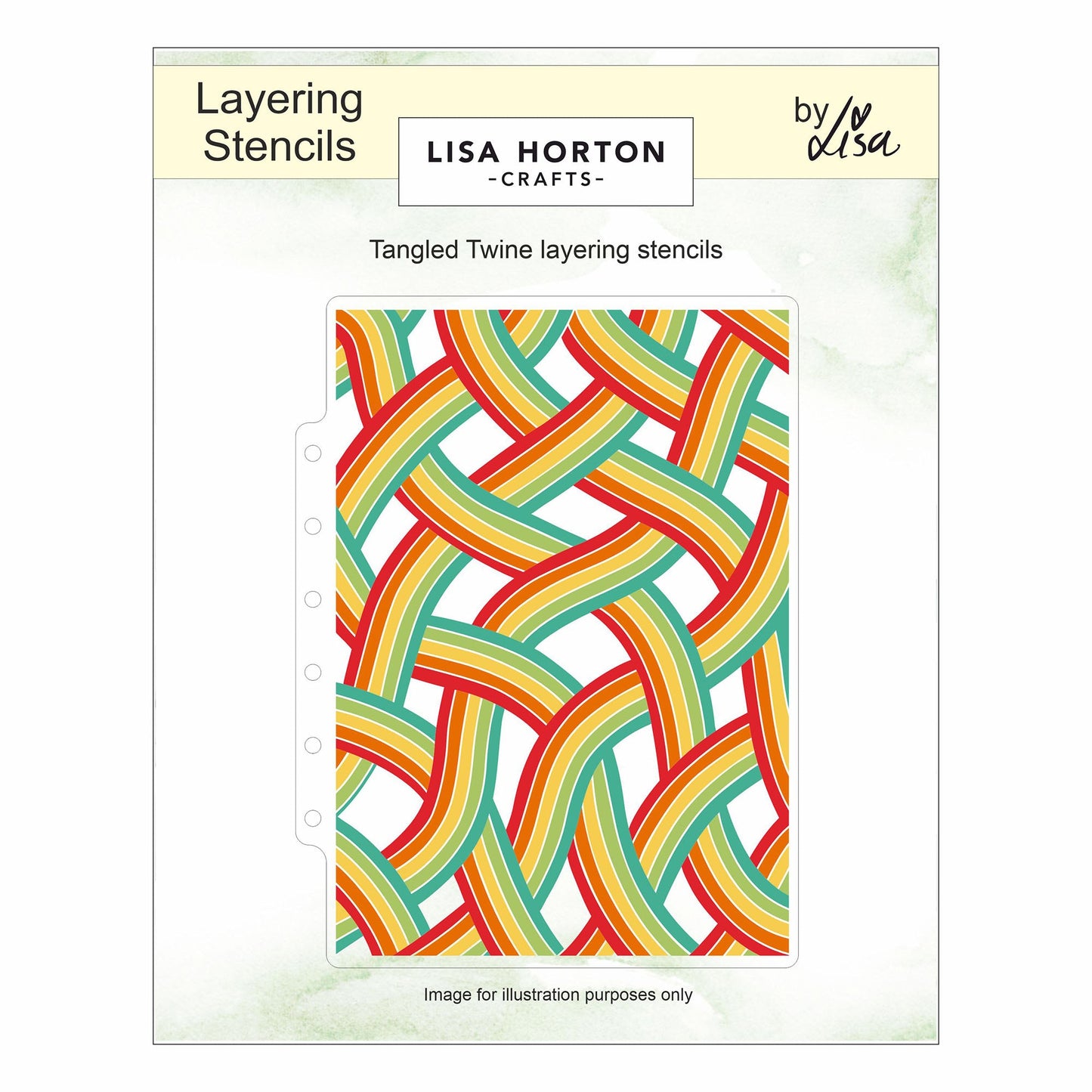 Lisa Horton Crafts Tangled Twine 5" x 7" Layering Stencil