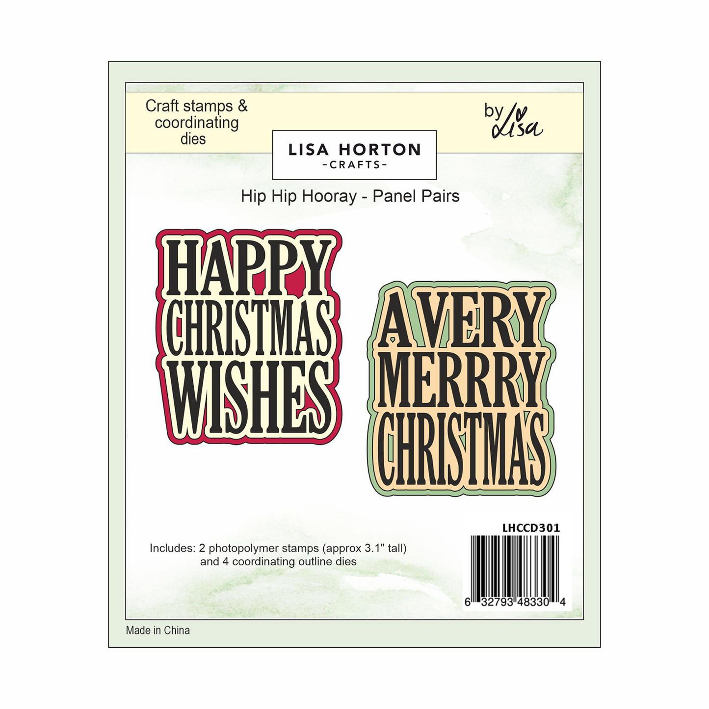 Lisa Horton Crafts Happy Christmas Panel Pairs Stamps and Dies