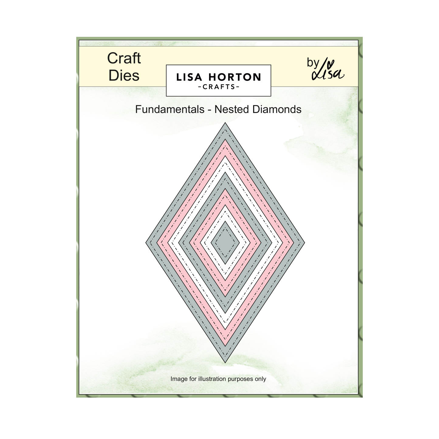 Lisa Horton Crafts Fundamentals Die Set - Nested Diamonds (7 Dies)
