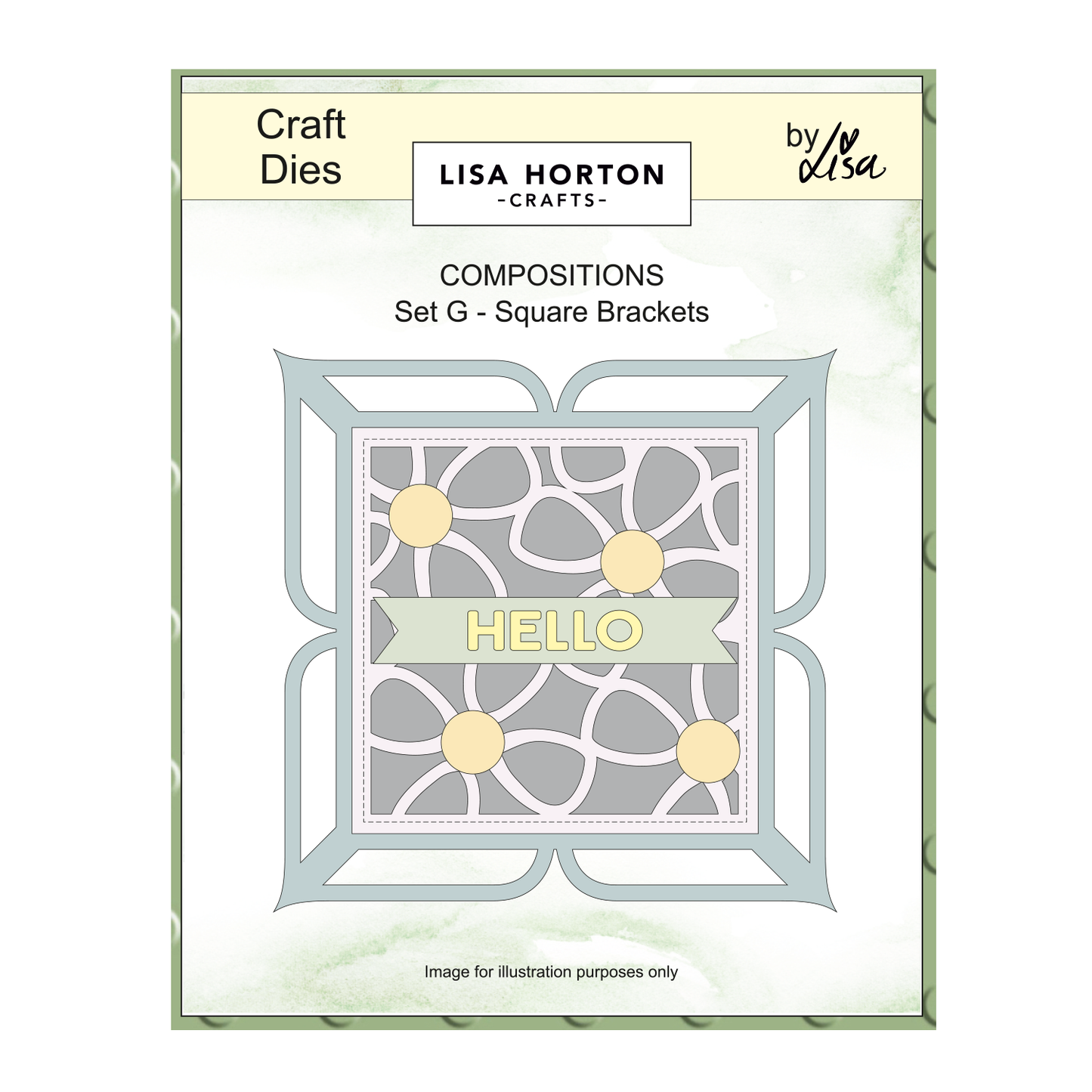 Lisa Horton Crafts Composition Layout Dies - Set G (Square Brackets)