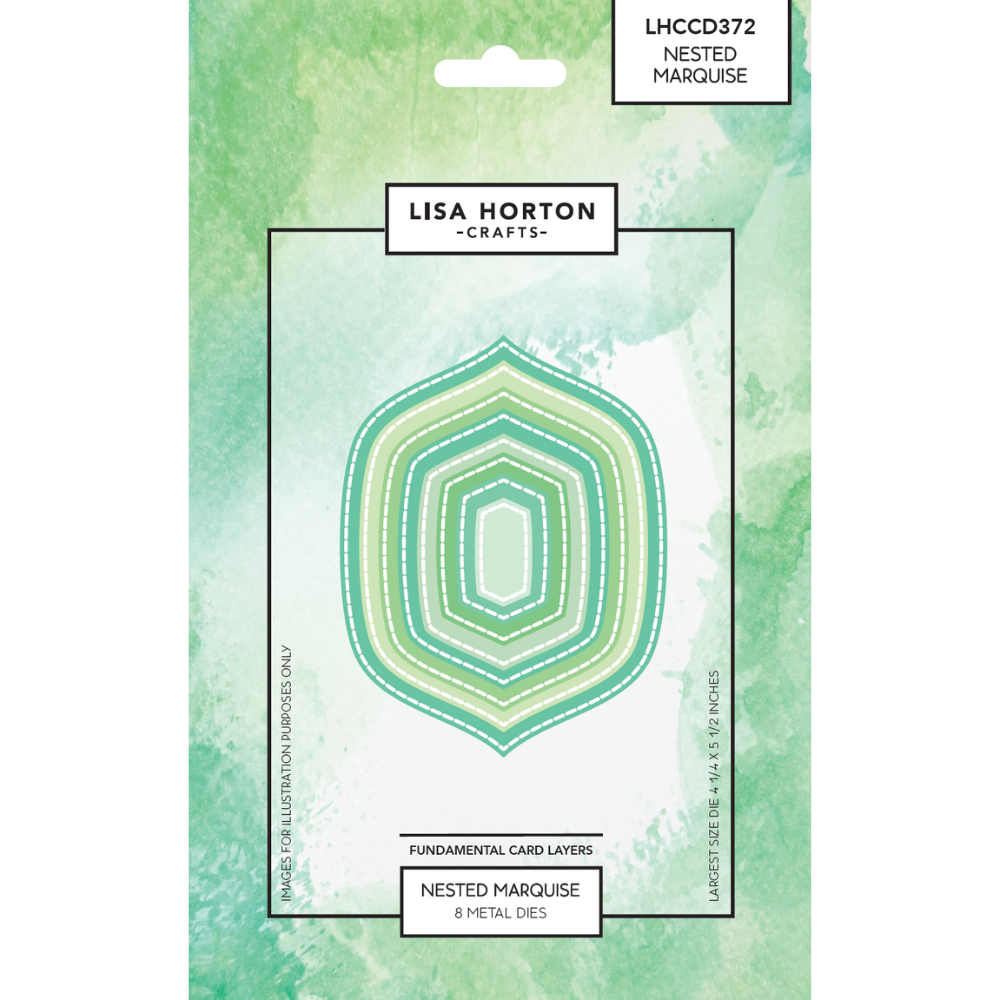 Lisa Horton Crafts Fundamentals Die Set - Nested Marquise (8 Dies)