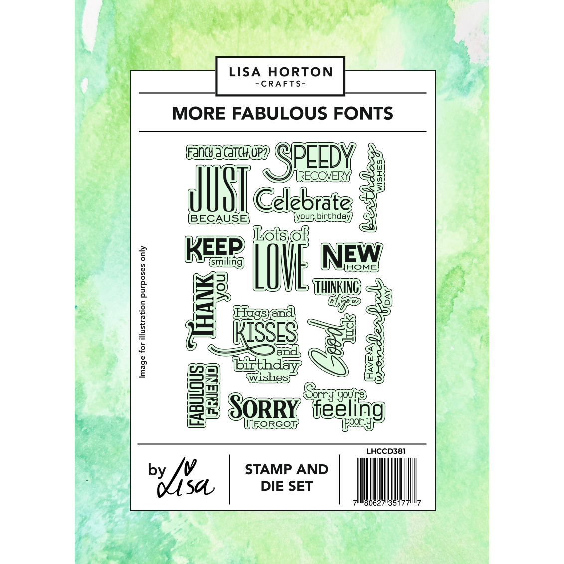 Lisa Horton Crafts More Fabulous Fonts Stamp & Die Set
