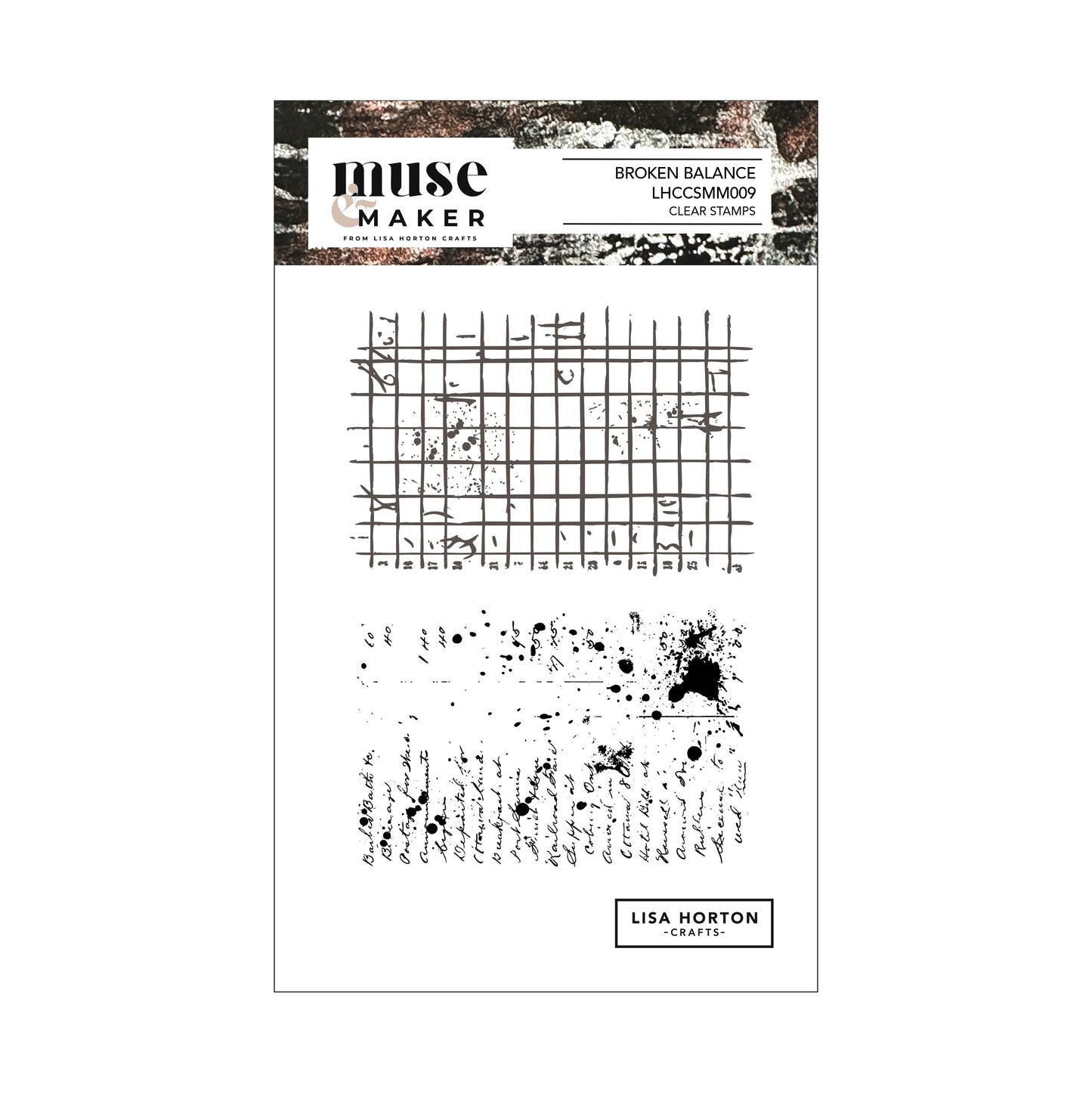 Lisa Horton Crafts Muse & Maker Broken Balance A6 Clear Stamp Set