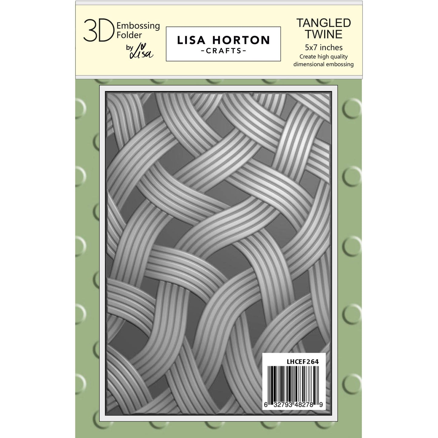 Lisa Horton Crafts Tangled Twine 5" x 7" 3D Embossing Folder