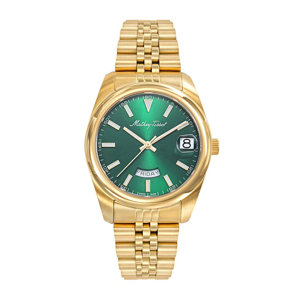 Mathey Tissot Mathy Day-Date Green (Gold style) Watch