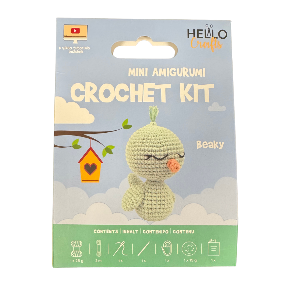 Hello Crafts Mini Amigurumi Crochet Kit - Beaky