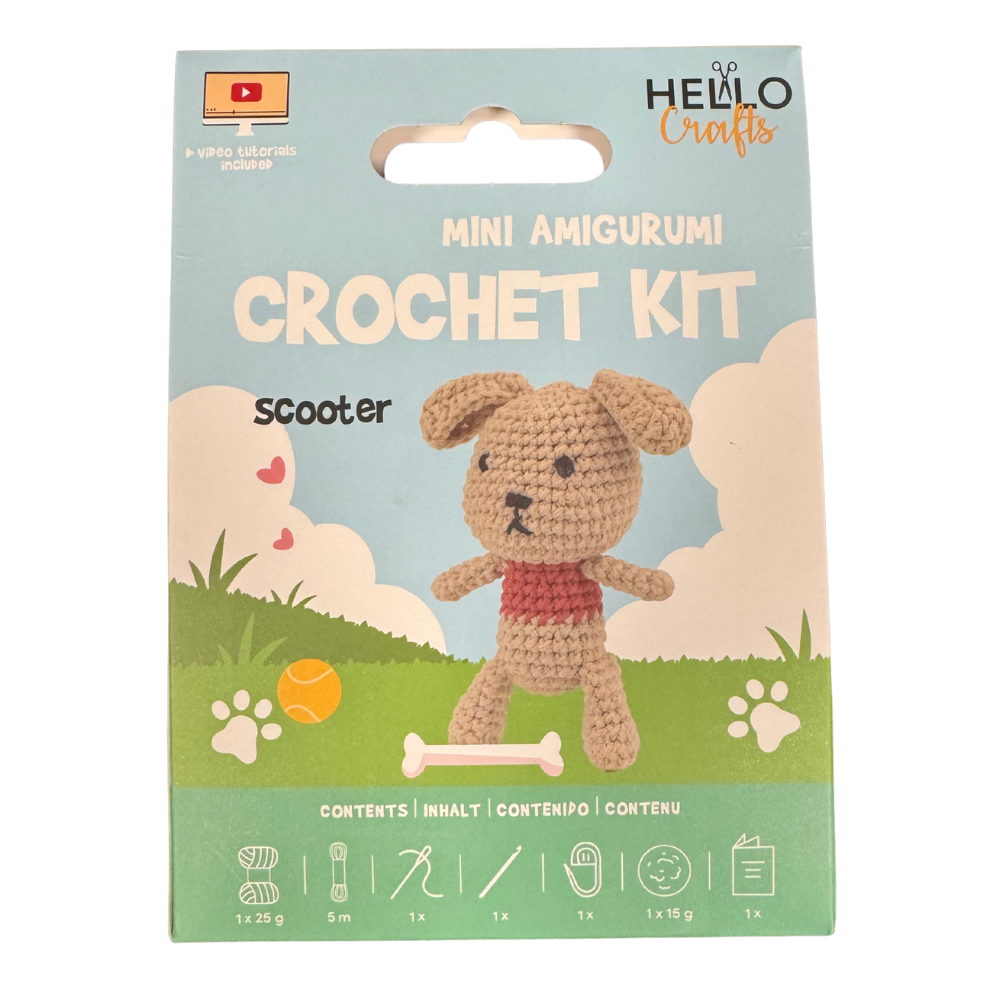 Hello Crafts Mini Amigurumi Crochet Kit - Scooter