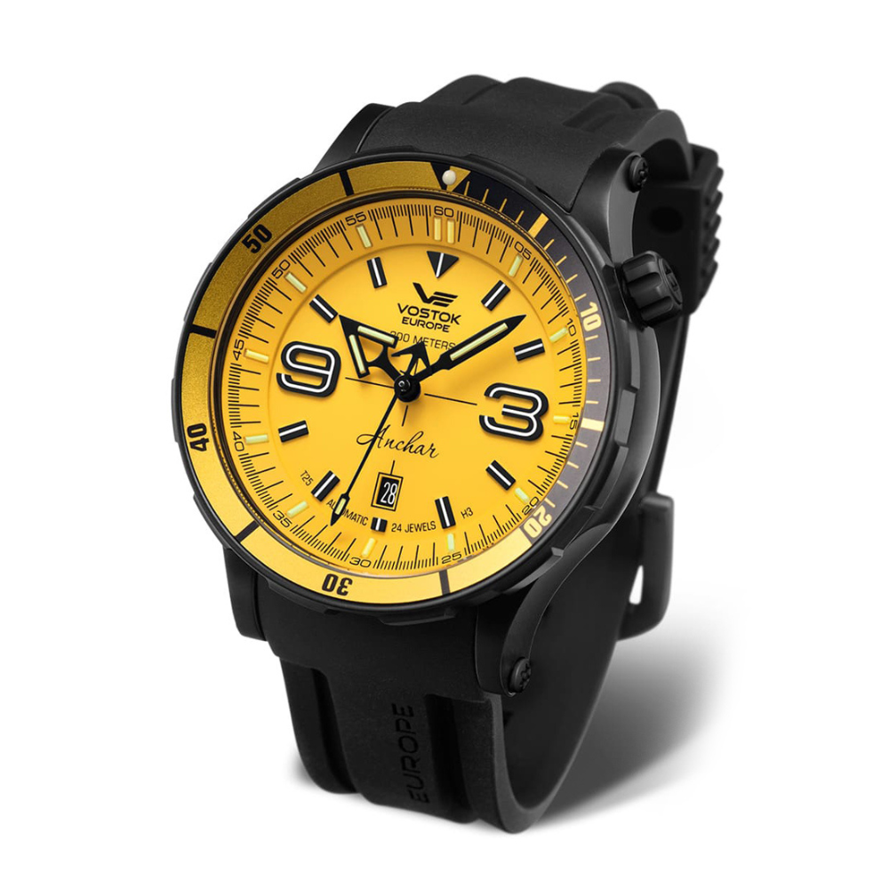 Vostok Europe Anchar NH35A-510C530 Black PVD Automatic Watch - Black Silicone