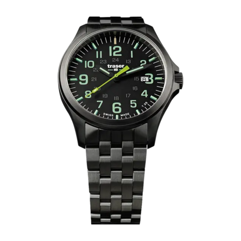 Traser P67 Officer Pro GunMetal 107869 Black/Lime Watch
