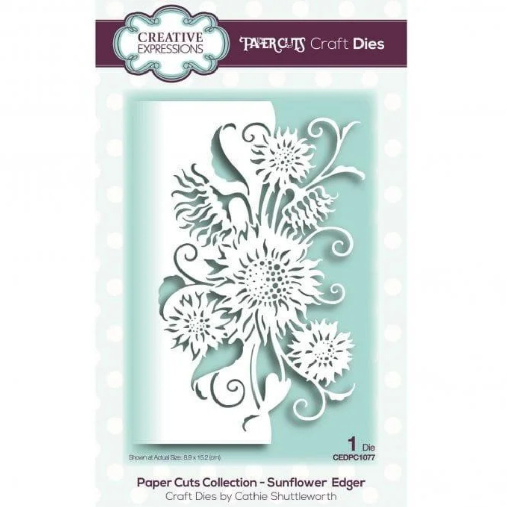 Creative Expressions Paper Cuts Die by Cathie Shuttleworth - Sunflower Edger