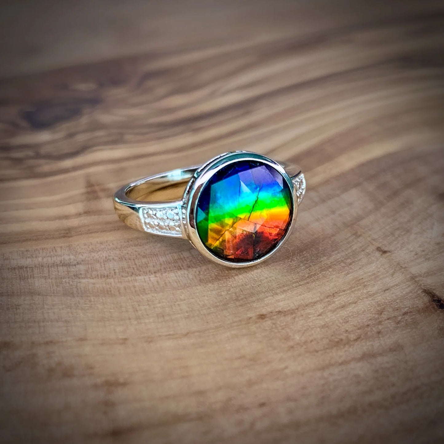 Canadian Ammolite Gems by Kenneth Bradley ‘Maggie’ Ring