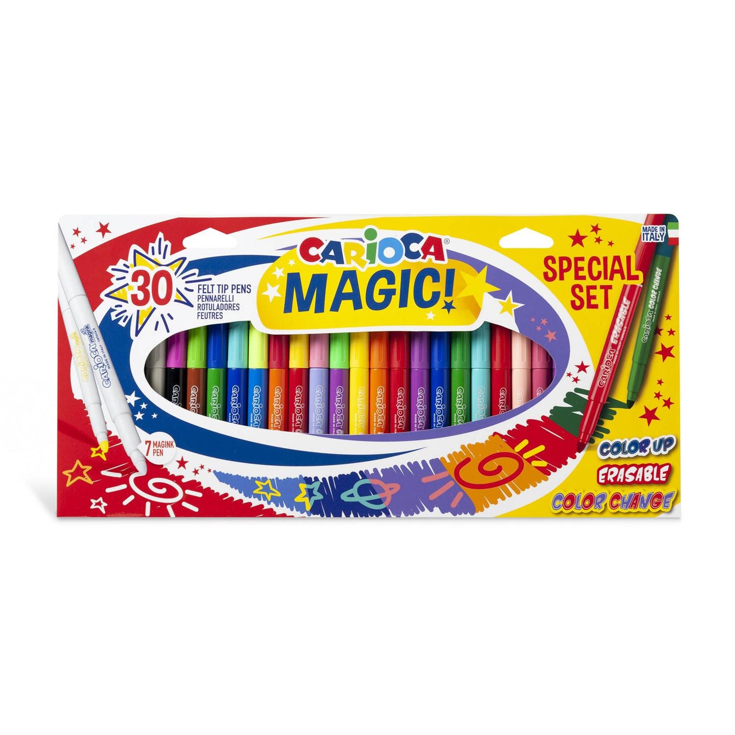 Magic Pens - Colour Changing, Colour Erasing and Colour Stacking Felt Pens - Set of 30