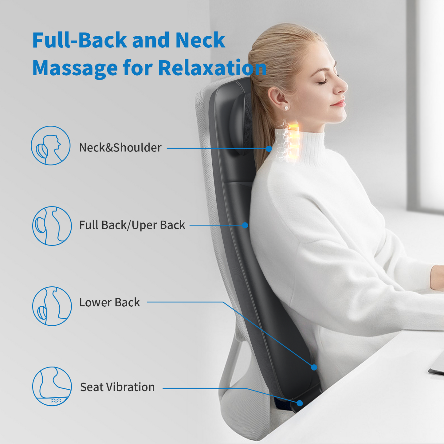 Renpho Shiatsu Neck and Back Massage Cushion