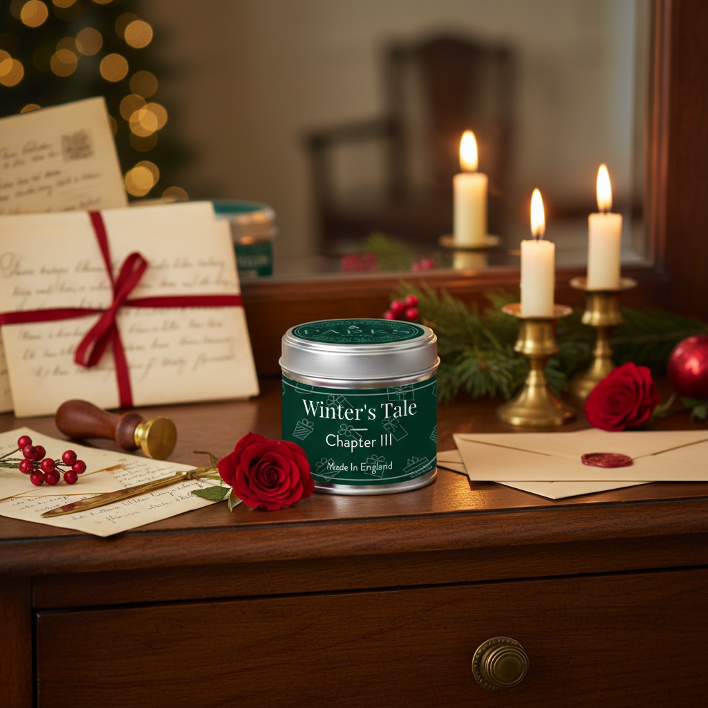 Parks London Winters Tale 165gm Wax Candle Tin - Christmas Post Chapter 3
