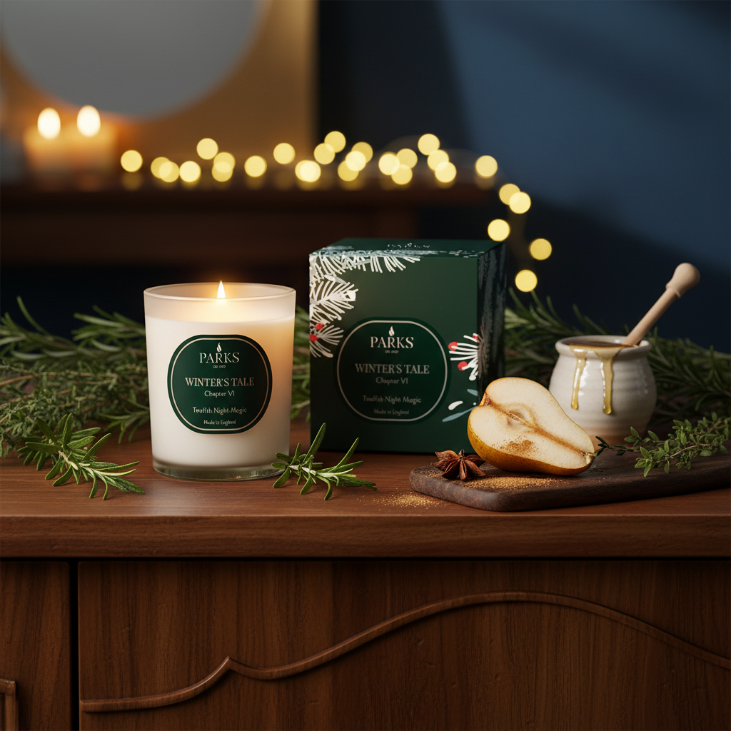 Parks London Winters Tale 220gm Glass Wax Candle - Twelfth Night Chapter 6