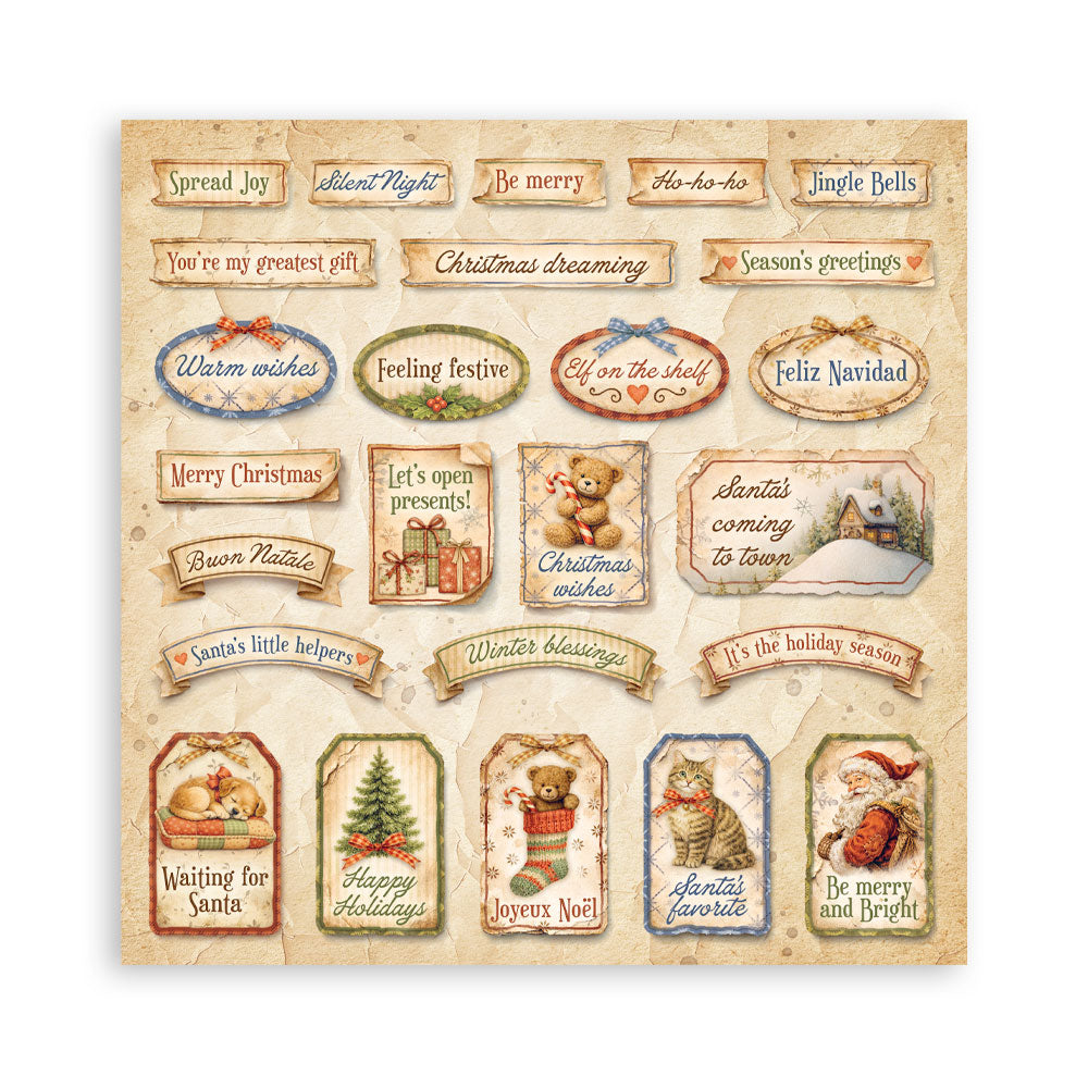 Stamperia Silent Night 12"x12" Single Face Pad - 22 Single Faced Sheets