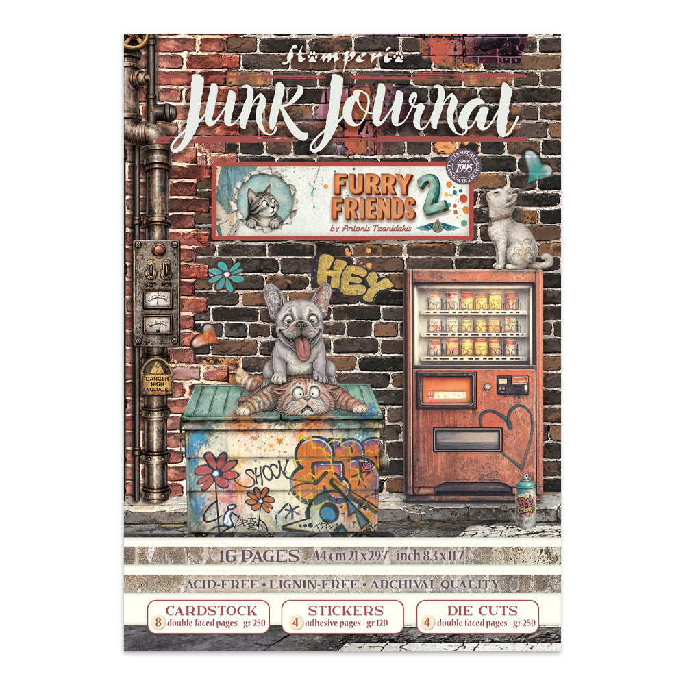 Stamperia Furry Friends 2 Junk Journal