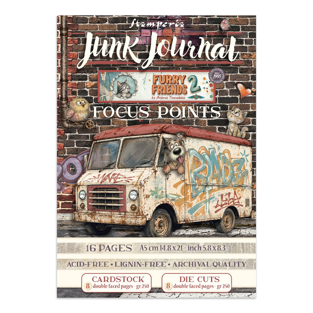 Stamperia Furry Friends 2 Junk Journal Focus Points