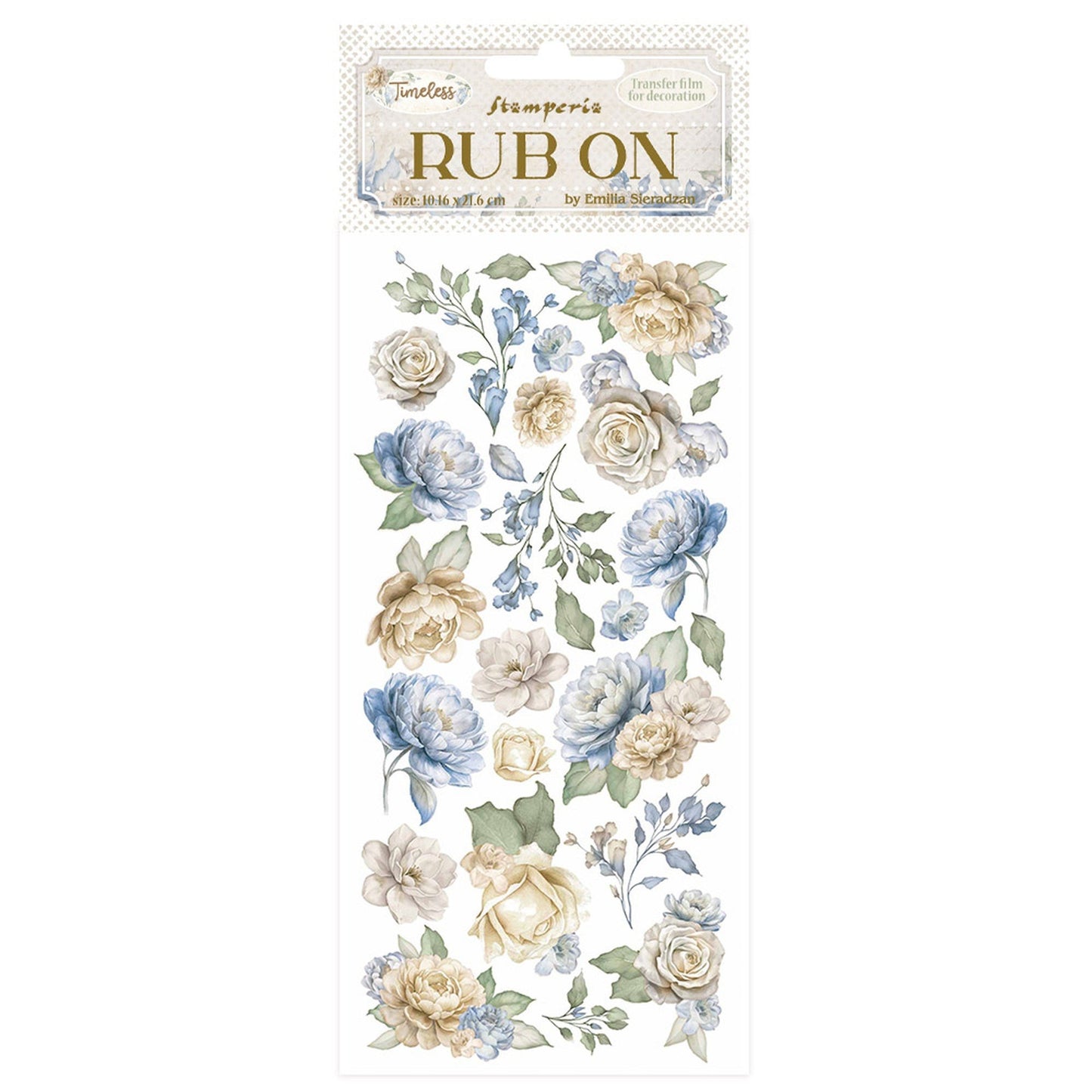 Stamperia Timeless Rub-on Flowers