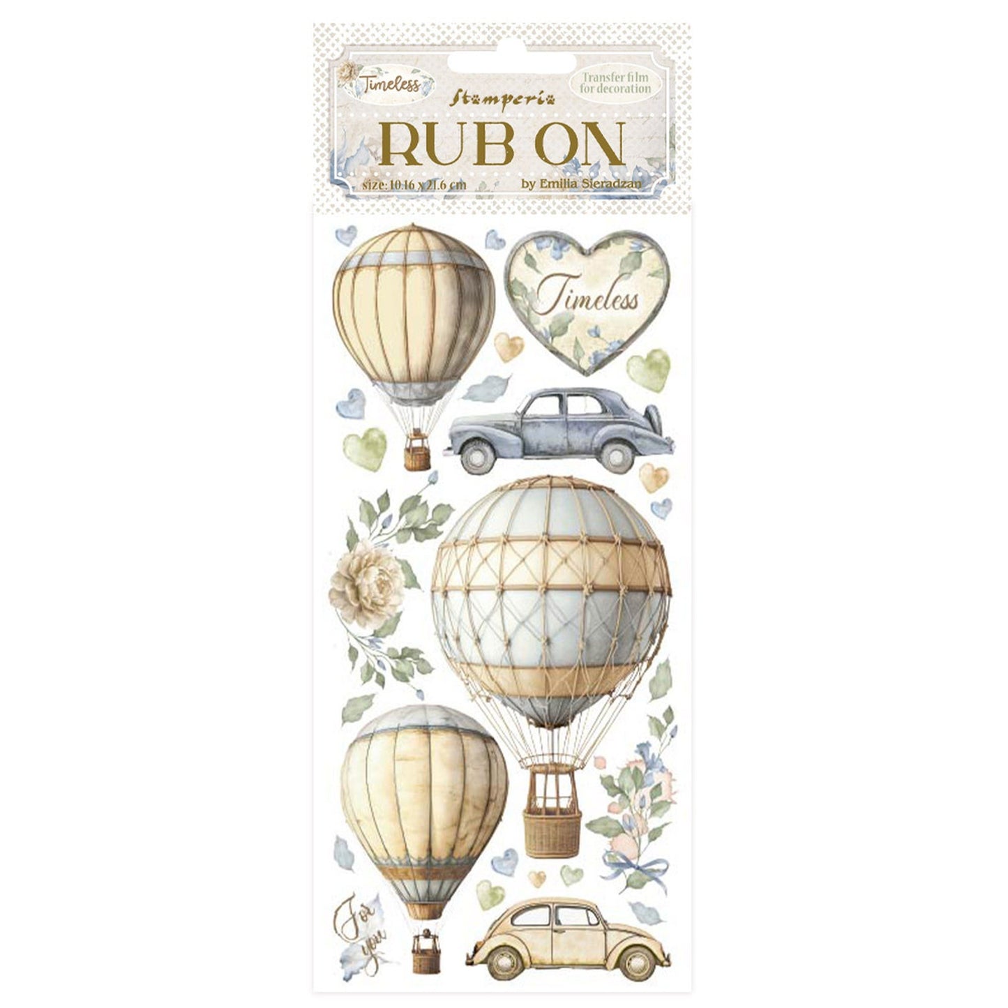 Stamperia Timeless Rub-on Air Balloons