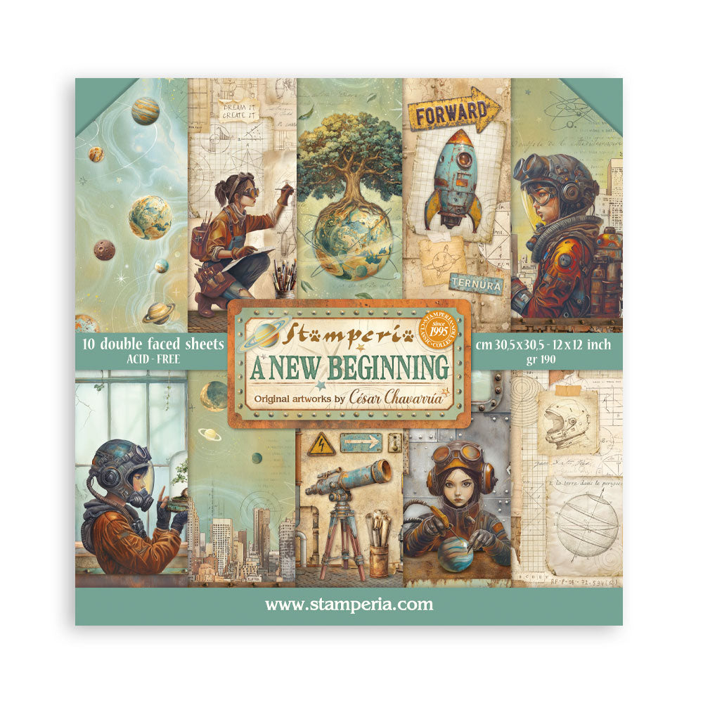 Stamperia A New Beginning 12" x 12" Double Face Pad