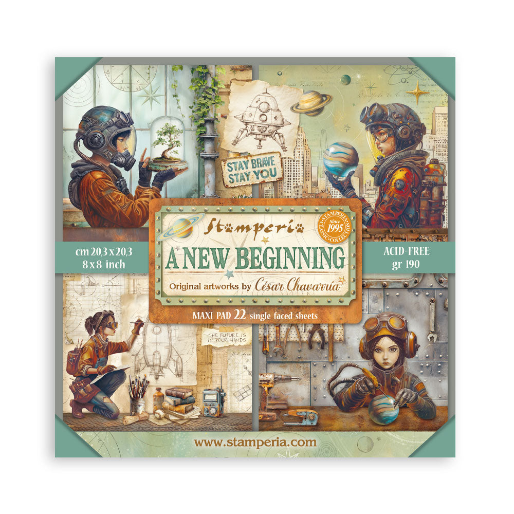 Stamperia A New Beginning 8" x 8" Single Face Pad