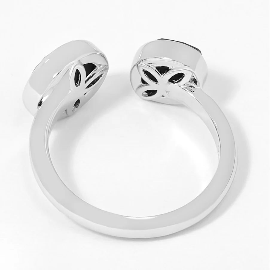 Canadian Ammolite Gems by Kenneth Bradley 'Sarah' Ring in Rhodium Plated Sterling Silver