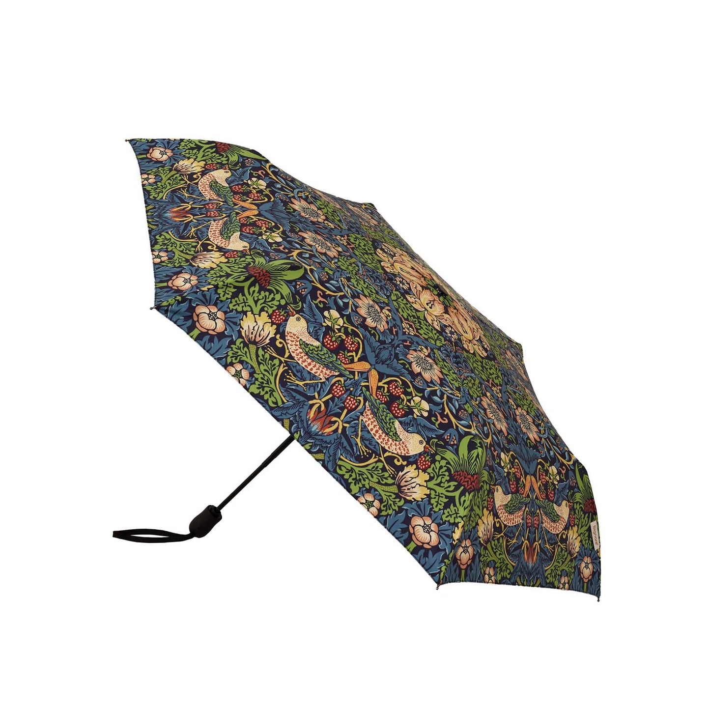 Signare Tapestry William Morris Strawberry Thief Blue Shopper Bag with Umbrella