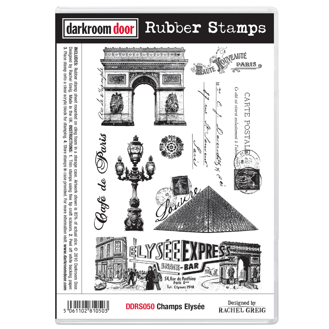 Darkroom Door Rubber Stamp Set - Champs Elysee