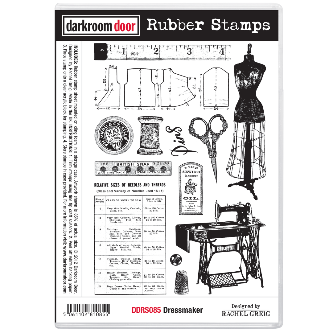 Darkroom Door Rubber Stamp Set - Dressmaker