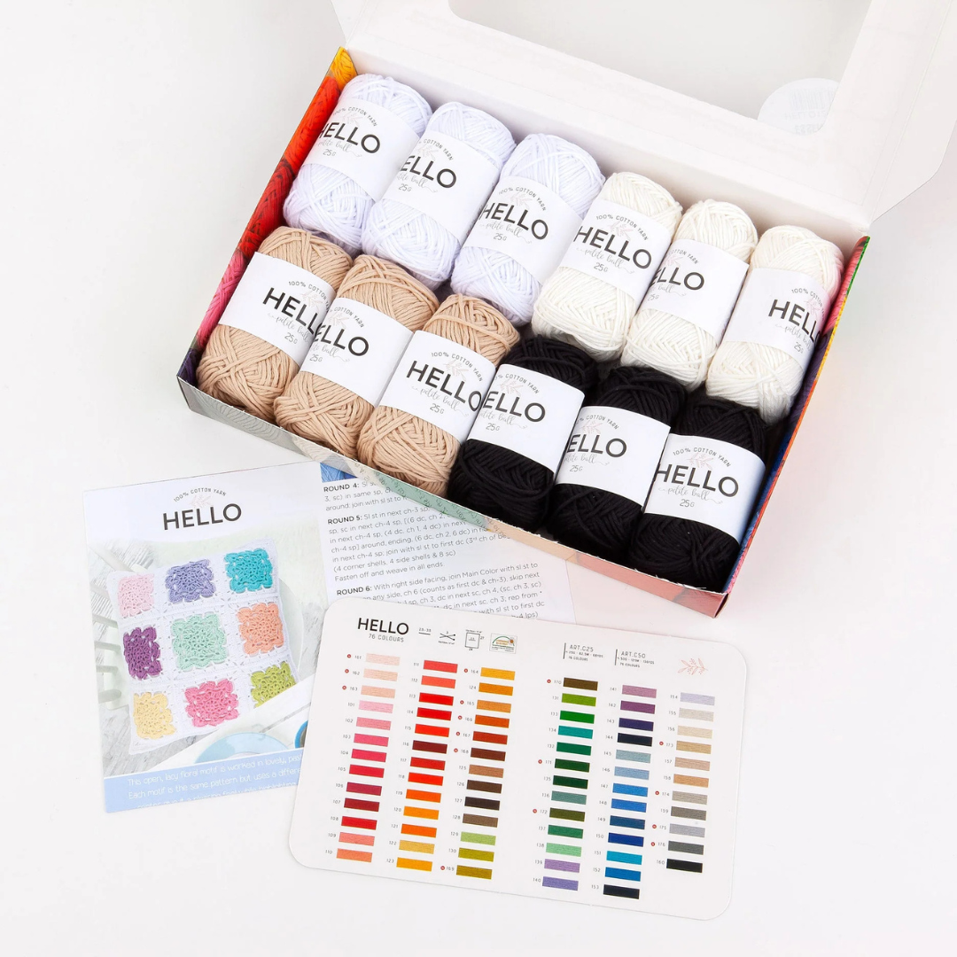 Hello Craft Cotton Box - 12 x 25g Balls