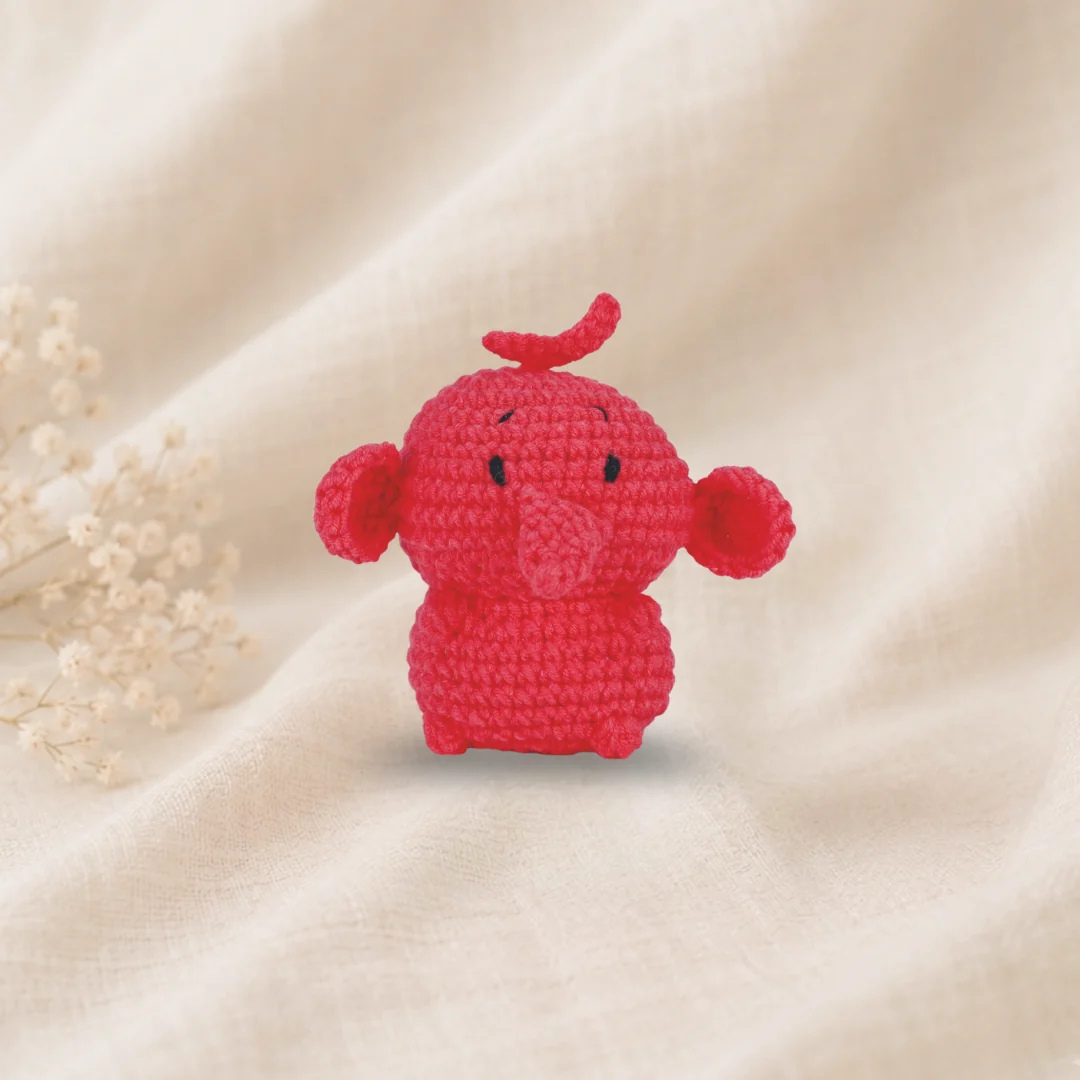 Knitty Critters Pouch Pals Crochet Kit - Ellie Elephant